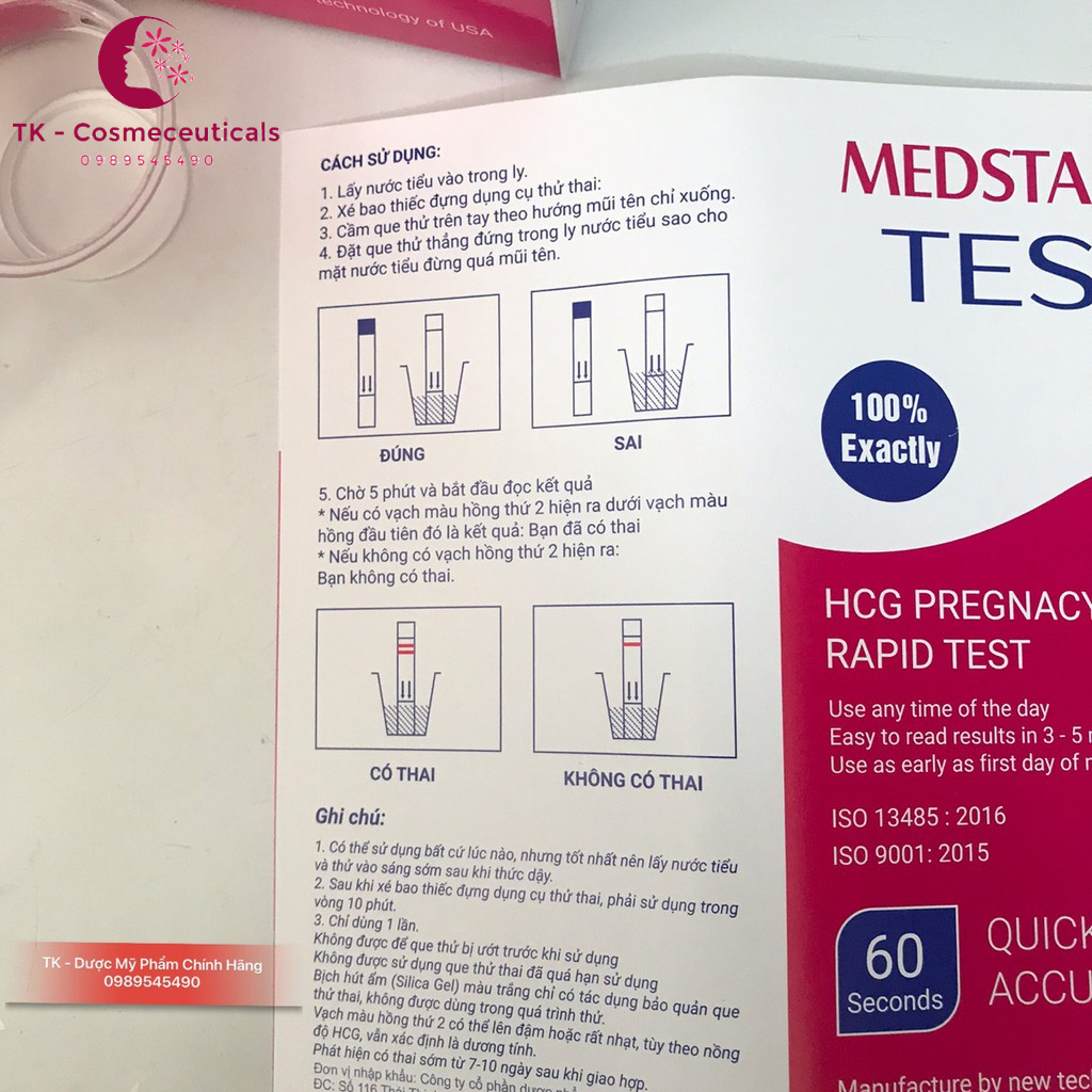 Que Thử Thai Medstand Test - Chính Xác Tuyệt Đối