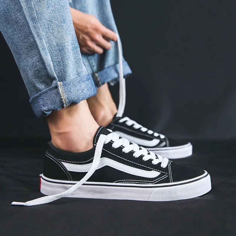 Giày thời trang vans old skool nam nữ sneaker đen (Full box + Bill) Giày vải cổ thấp thể thao hàn quốc đôi