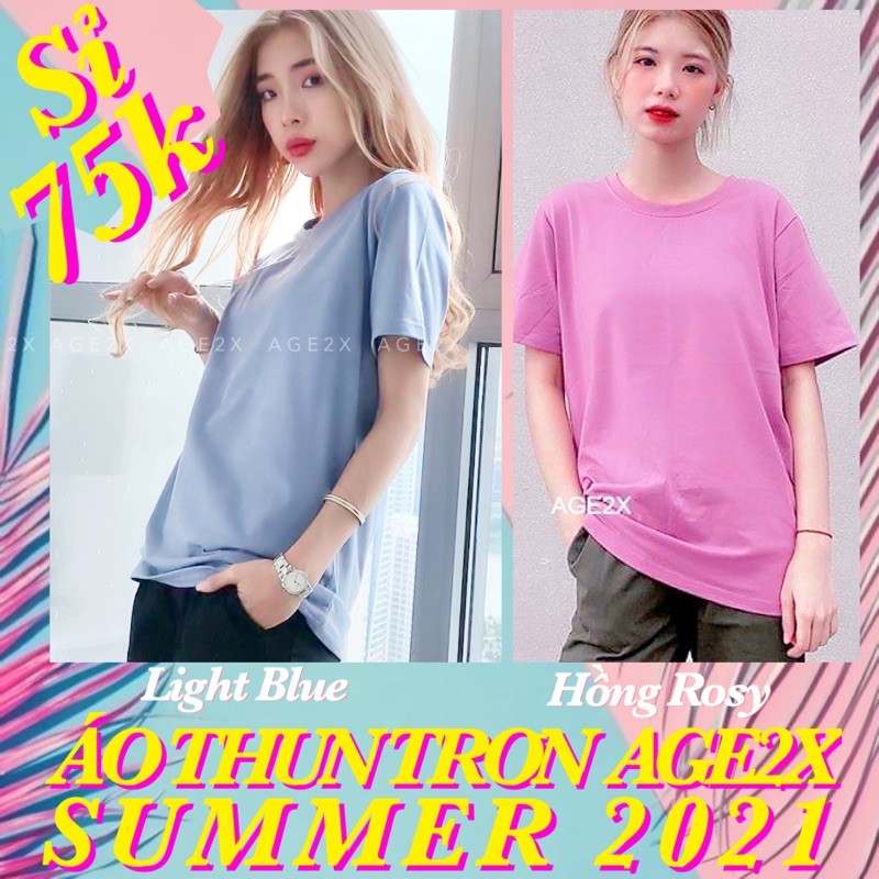 12 Màu Áo thun TRƠN cổ tròn V2 AGE2X hàng VNXK Chất lượng cao 2021 | BigBuy360 - bigbuy360.vn