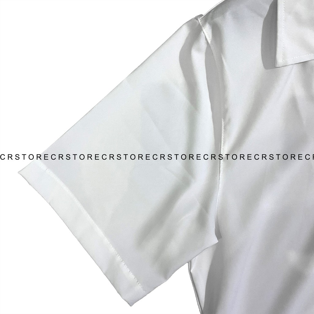 Sơ mi trắng Hoa Cúc Cổ DANTON - VEST ngắn tay form rộng unisex nam nữ vải lụa | BigBuy360 - bigbuy360.vn