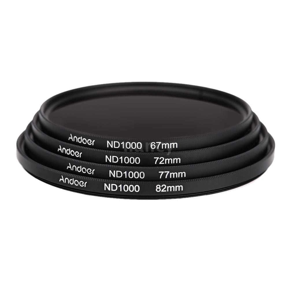 Tấm lọc ống kính Andoer 67mm ND1000 dành cho máy ảnh Nikon Canon DSLR