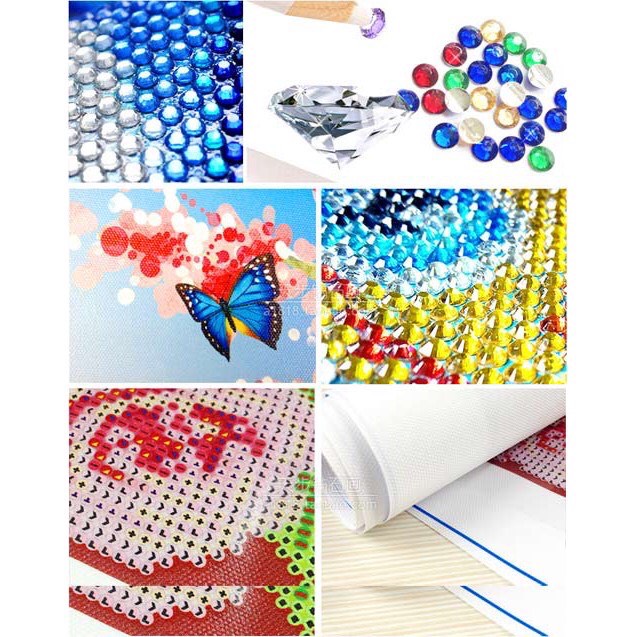 Tranh đính đá cha mẹ đôi công hoa mẫu đơn