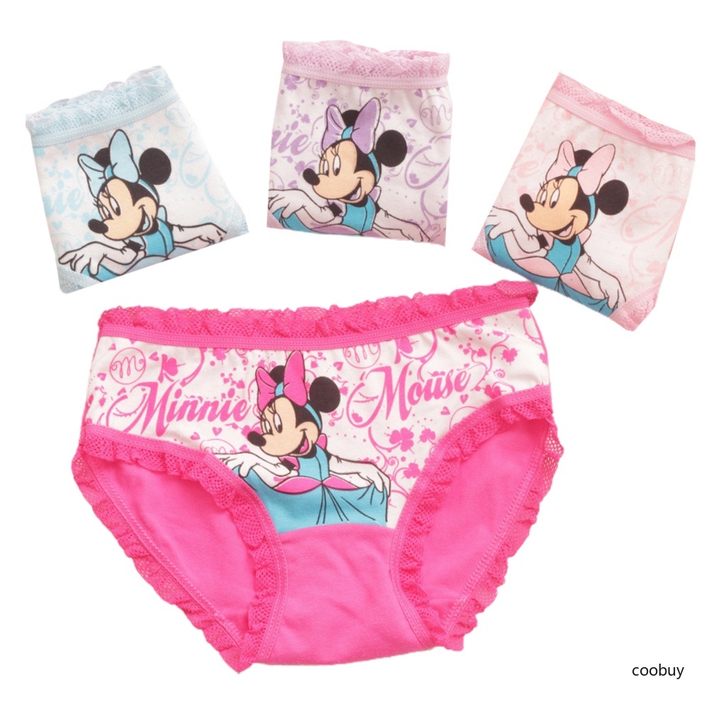Quần lót cotton mềm mại họa tiết hoạt hình dễ thương cho bé gái