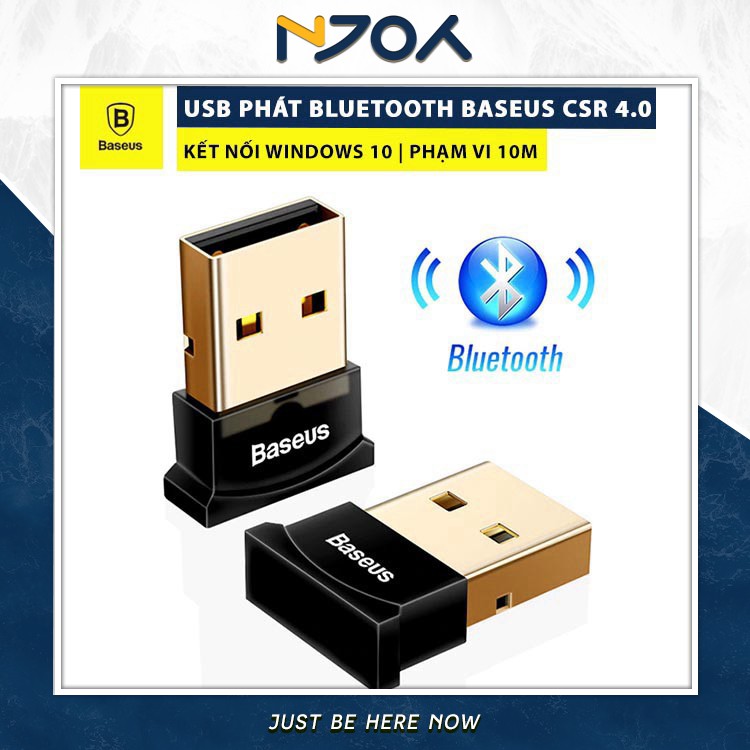 USB PHÁT BLUETOOTH CHO PC BASEUS CSR 4.0 ADAPTER CHO MÁY TÍNH LAPTOP LOA TAI NGHE BÀN PHÍM CHUỘT GAMEPAD KHÔNG DÂY