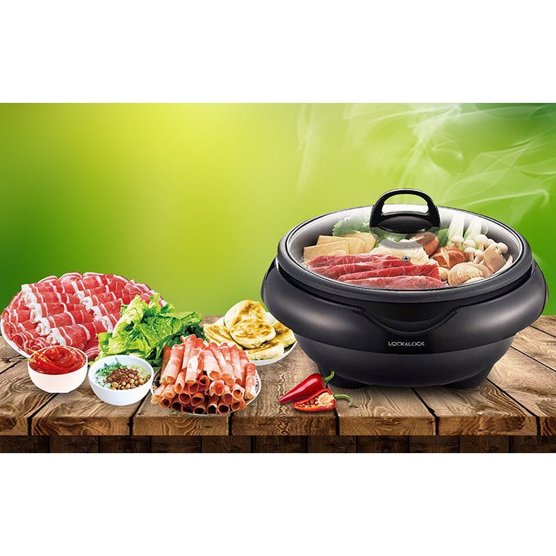Nồi lẩu điện đa năng lock & lock EJP331 dung tích 5L, đường kính 28cm