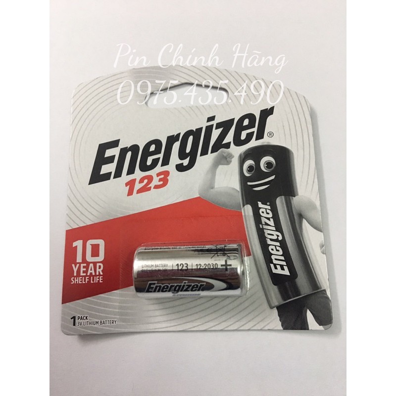 Pin CR2 / CR123 Energizer 3V Lithium Battery Chính Hãng Vỉ 1 Viên