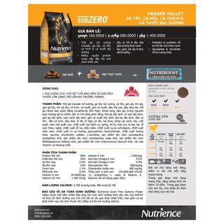 Nutrience Subzero dành cho tất cả giống chó ở mọi giai đoạn phát triển - Tiêu chuẩn 5 sao Thế Giới