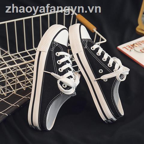 Giày Lười Canvas Hở Gót Thời Trang Cho Nam