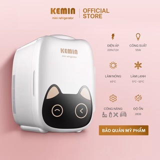 Tủ lạnh mini KEMIN K6 Cat Head 6L-Dùng ở nhà và ô tô, 2 chiều nóng lạnh