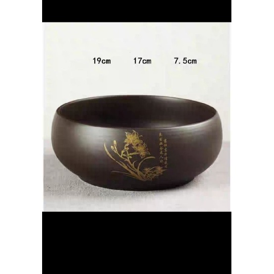 thố trụng ly tách tử sa bằng nước sôi trước khi thưởng thức trà tặng gấp ly bằng tre cao cấp