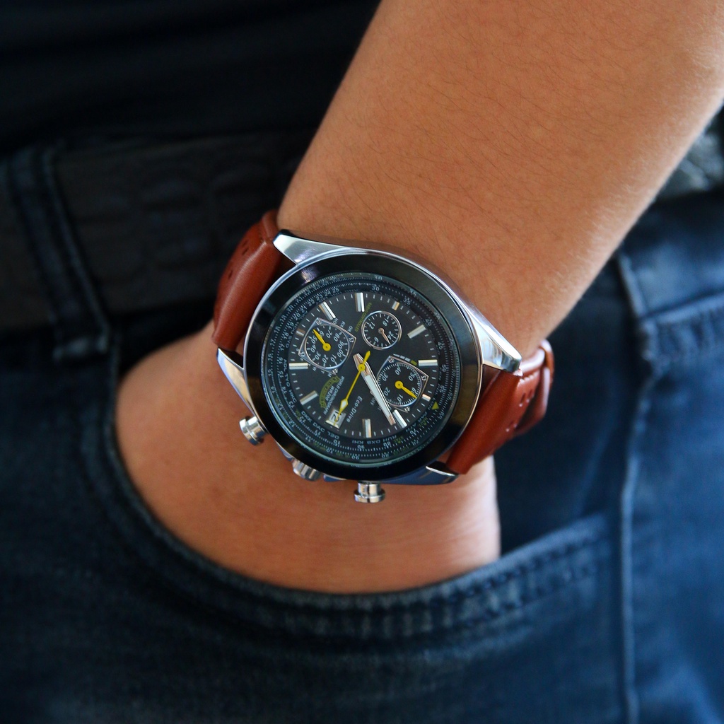 Đồng hồ nam dây da CT3049 mặt kính Sapphire hiển thị lịch ngày tháng -Thiết kế sang trọng - Chống xước - Chống Nước | BigBuy360 - bigbuy360.vn