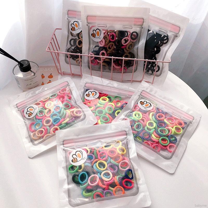 Dây cột tóc cao su co giãn tốt nhiều màu sắc kẹo ngọt phong cách Hàn Quốc dành cho bé gái