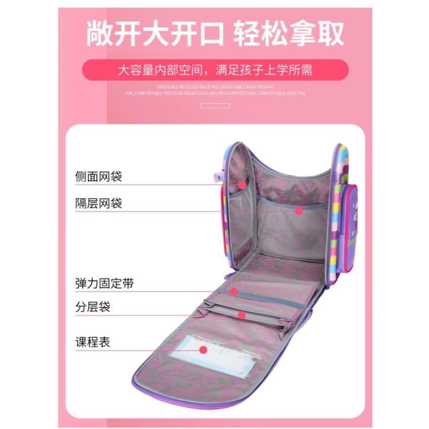 Cặp đi học nữ nam cấp 1, balo cho bé trai gái đi học tiểu học chống gù, chống nước