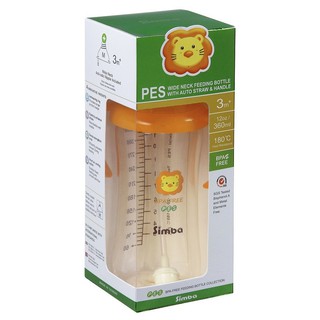 Bình sữa Simba 360ml cổ rộng ống hút tự động nhựa PES.