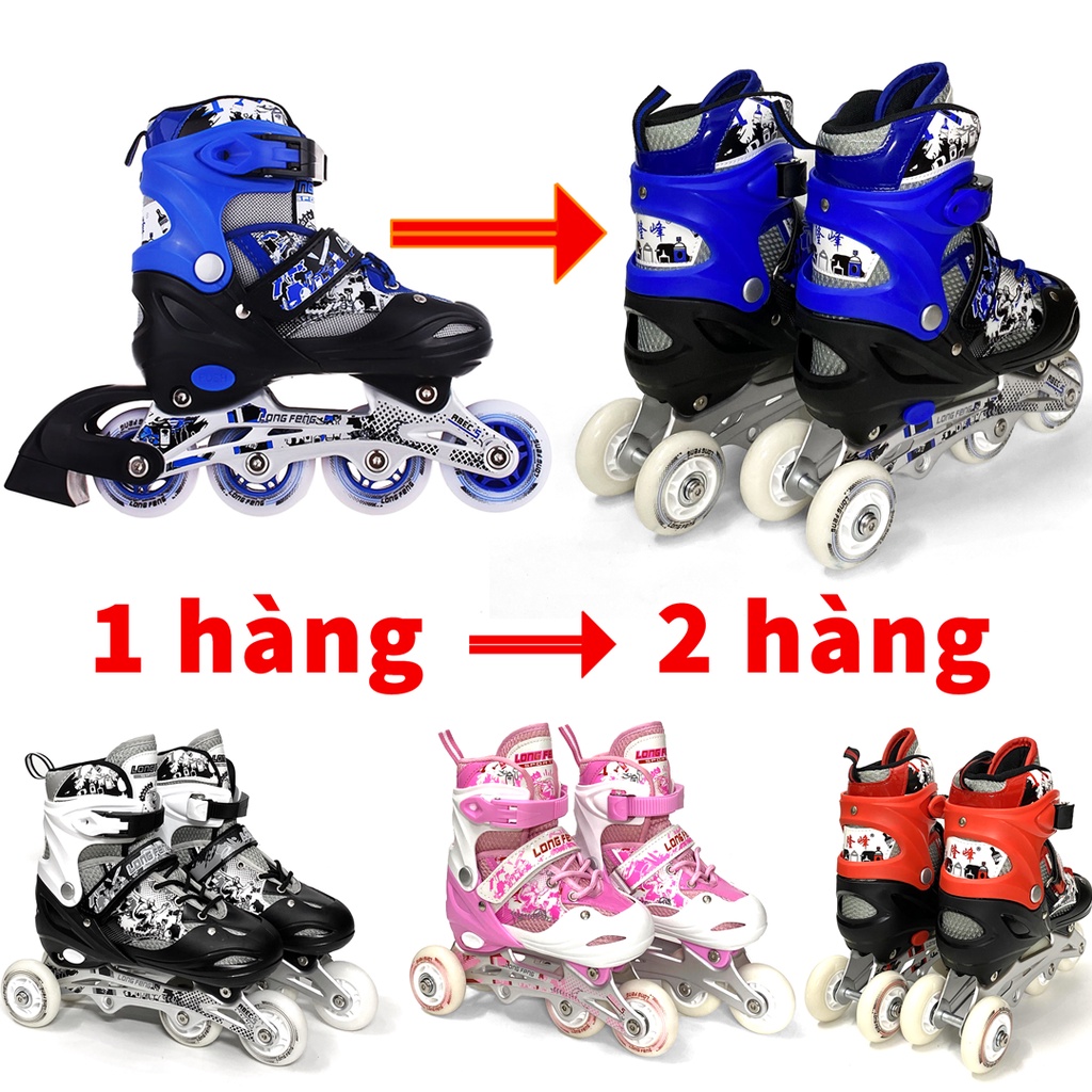 Giày trượt Patin keenstore biến hình 2 hàng - 1 hàng an toàn