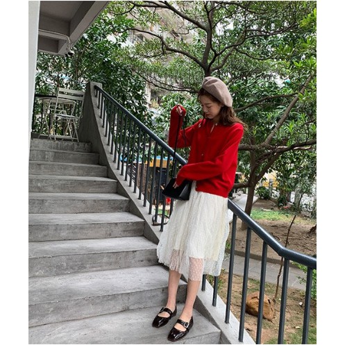 Chân váy ulzzang chấm bi 40-90kg