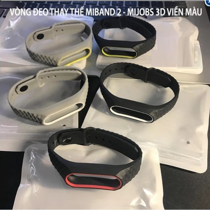 Vòng đeo tay 2màu thay thế cho Xiaomi Miband 2 (chính hãng Mijobs)