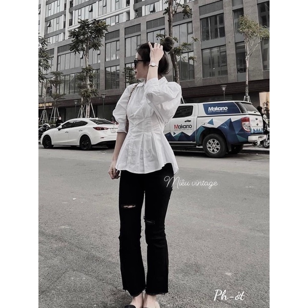[Áo] Sơ mi chiết eo siêu xinh