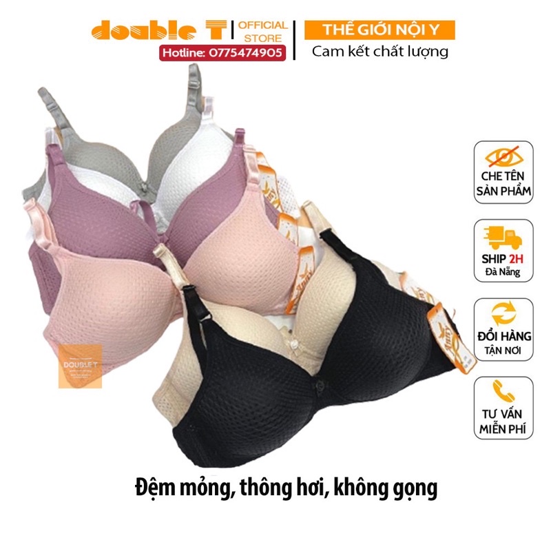 Áo lót, áo ngực Thái Lan không đệm, không gọng thông hơi thoáng khí A275