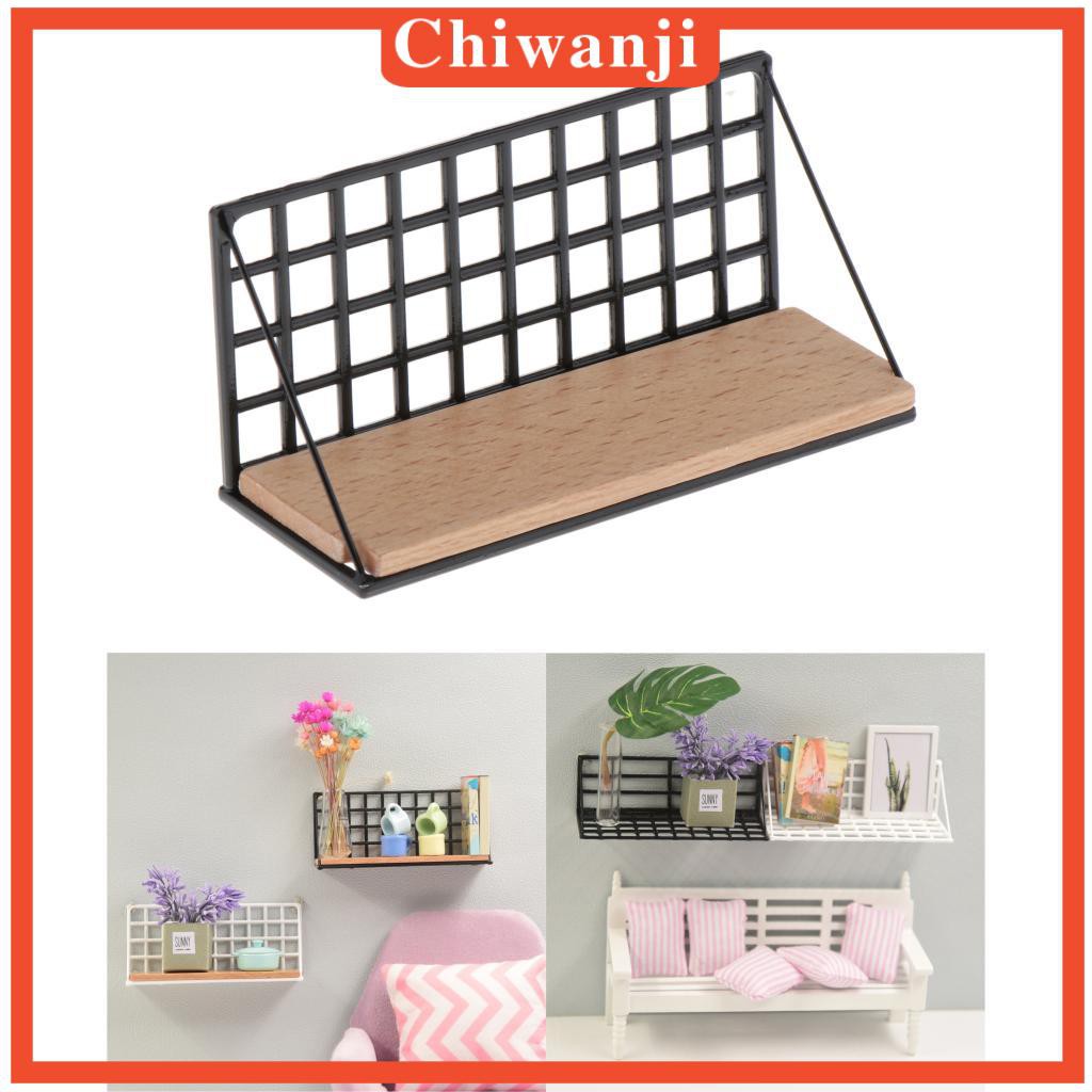 Kệ Treo Tường Mini Màu Đen Tỉ Lệ 1: 12 Dùng Để Trang Trí Nhà Búp Bê