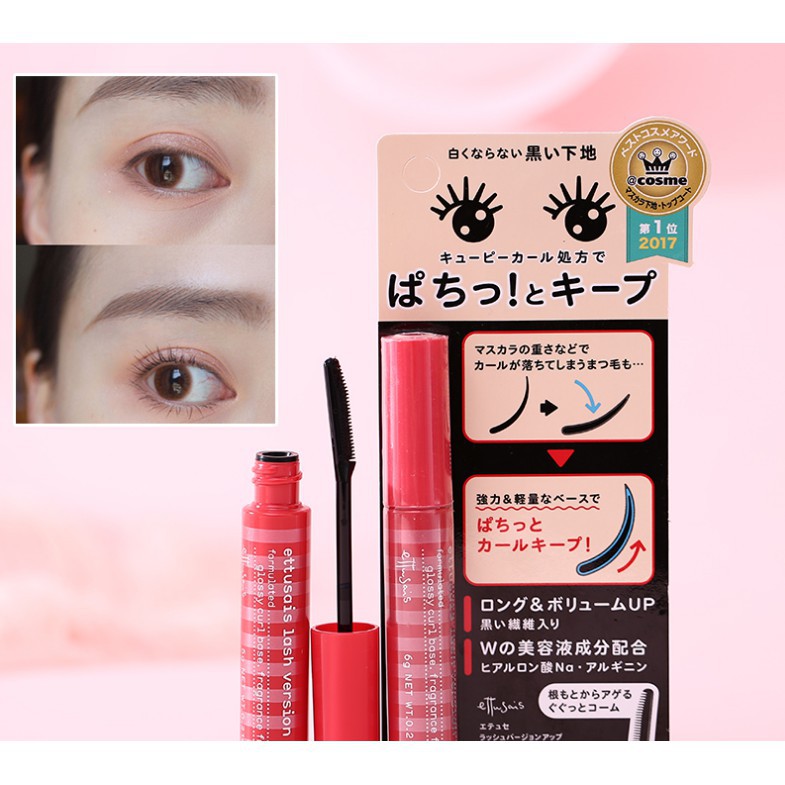 Kem lót mascara làm dài và cong mi không vón cục Ettusais Lash Version Up từ Nhật Bản