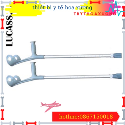 Nạng Khuỷu Tay Lucass C-37 Màu Trắng ,Hợp Kim Nhôm Cao Cấp