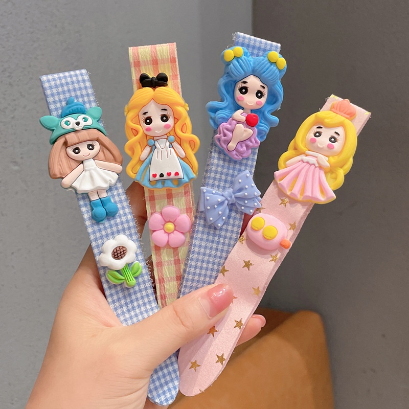 Dây Cột Tóc Họa Tiết Hoa Bướm Dễ Thương Phong Cách Hàn Quốc Cho Bé Gái