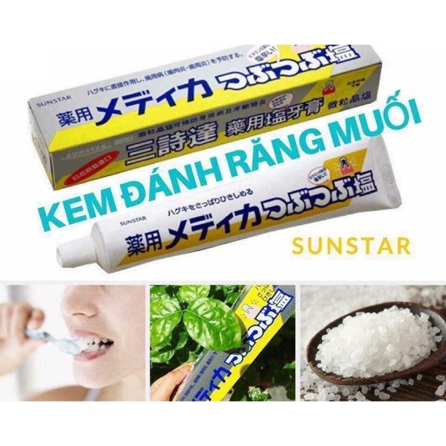 Kem đánh răng muối SUNSTAR Nội Địa Nhật Bản 170g