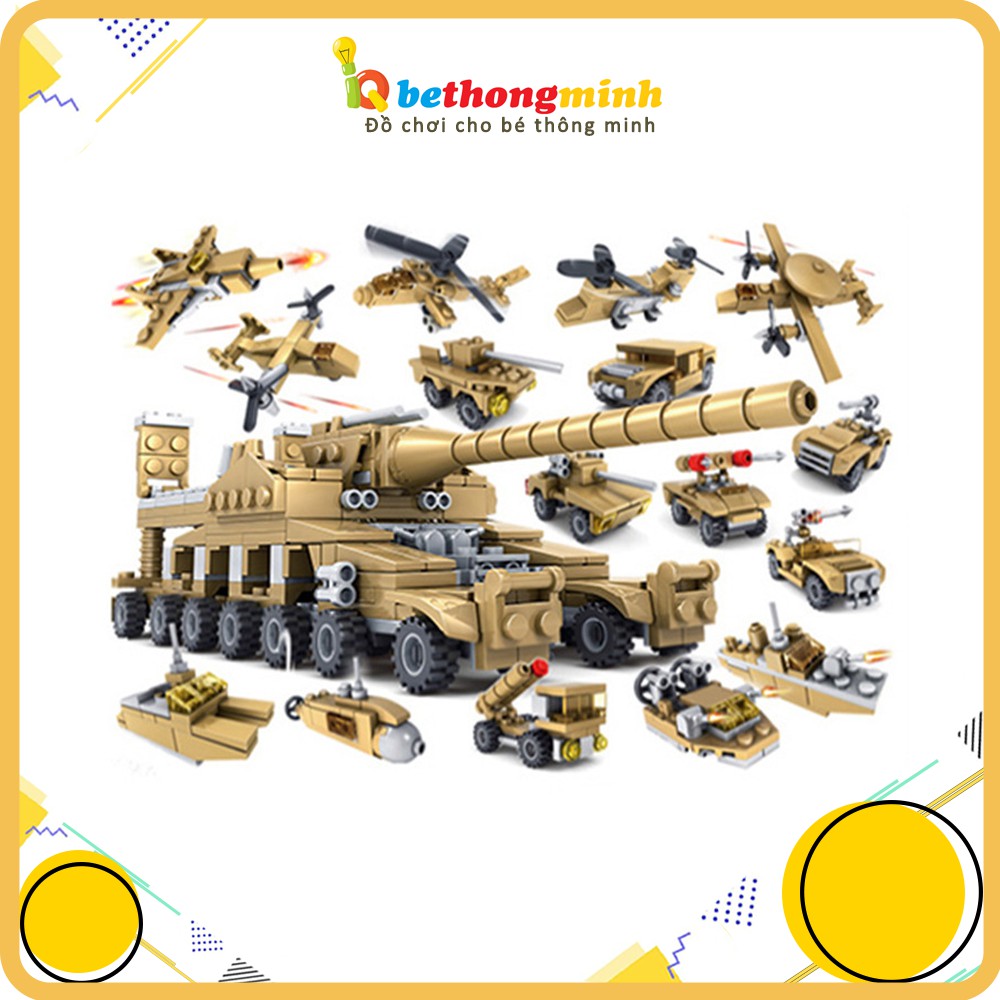 ĐỒ CHƠI XẾP HÌNH LEGO SIÊU XE TĂNG 16 TRONG 1 - ĐỒ CHƠI LẮP RÁP MÔ HÌNH CAO CẤP