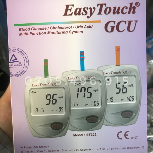 Máy thử đường huyết 3 trong 1 EASY TOUCH