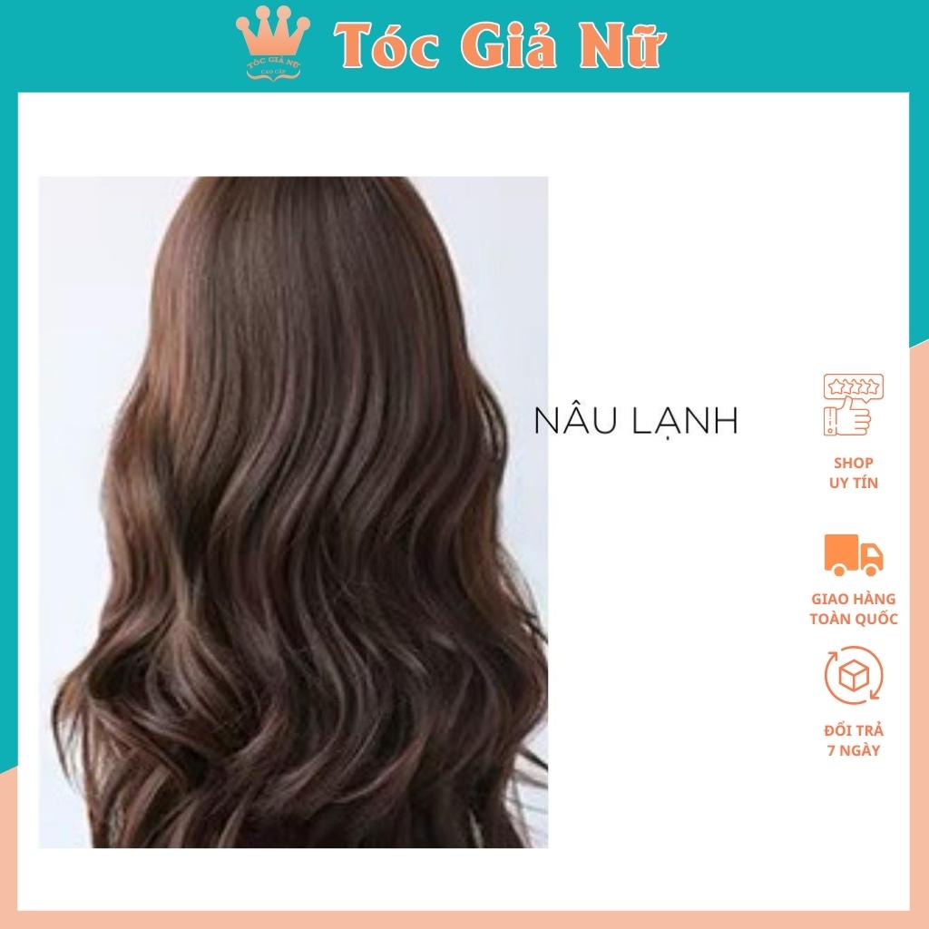 Tóc giả nữ nguyên đầu xoăn ngắn 45cm, kiểu mới đẹp, tặng kèm lưới trùm, C0304