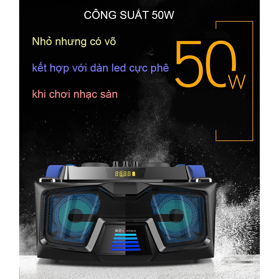 Bộ loa hát karaoke gồm 2 micro UHF dùng cho tivi smart và điện thoại A22 DM2KM