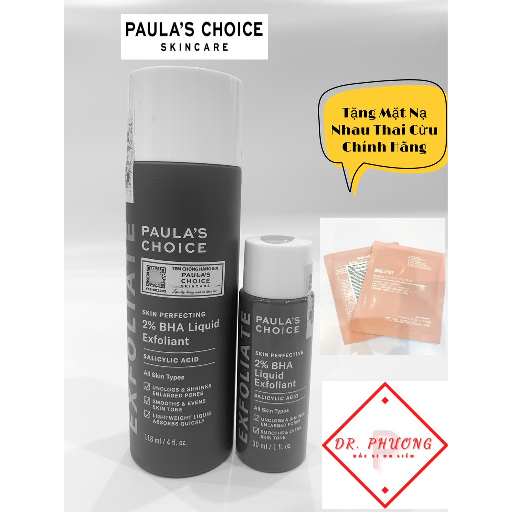 [CHÍNH HÃNG] Tẩy tế bào chếtPaula's Choice Skin Perfecting 2% BHA Liquid Exfoliant 30-118ml