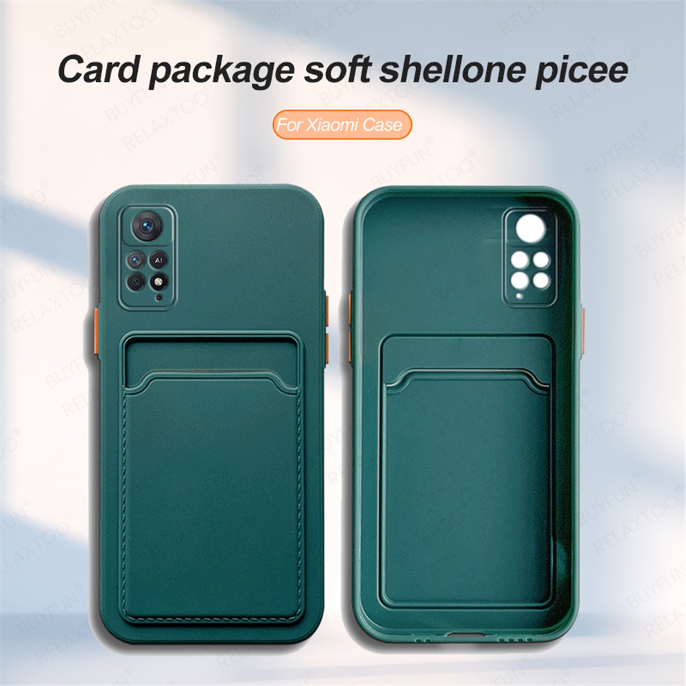 Ốp Điện Thoại Silicone Mềm Tích Hợp Ví Đựng Thẻ Cho Xiaomi Redmi Note 11 4G Note11 Pro 11Pro 5G Not 11S