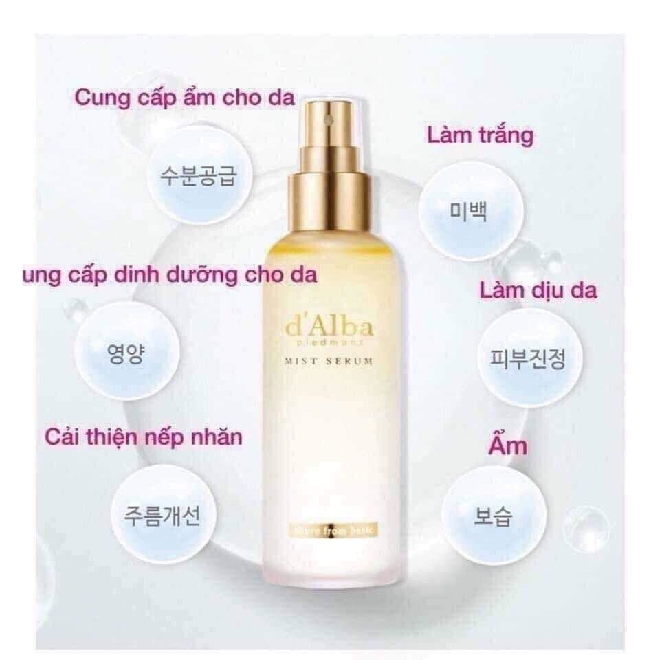 Xịt khoáng tinh chất nấm trắng d'Alba White Truffle First Spray Serum 100ml dưỡng trắng, cấp ẩm và căng bóng da