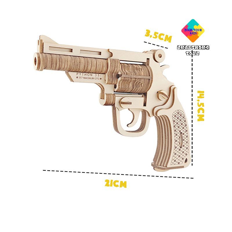 Mô Hình Gỗ 3D Máy Bay, Ô Tô, Xe Máy, Súng Ngắn – Đồ Chơi Lắp Ghép Cho Bé SmartHome Toys