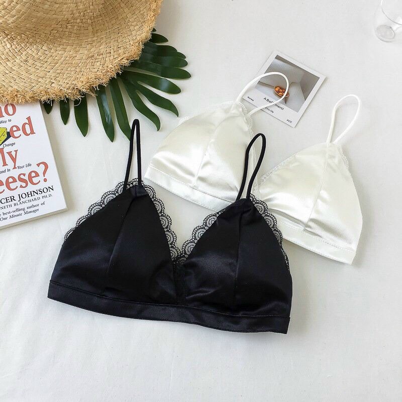 Áo ngực bra nữ satin ren diện váy áo hở vai nâng ngực - Áo lót bralette tập gym coton mềm không gọng mút mỏng YLY246 | BigBuy360 - bigbuy360.vn