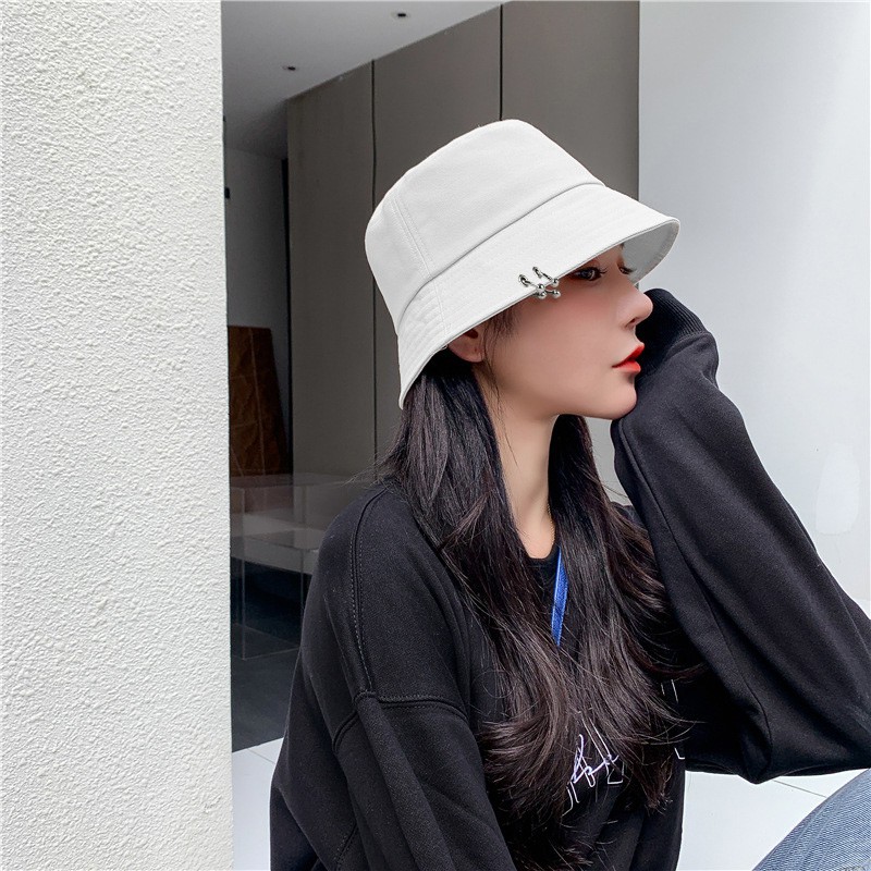 Nón Vành Phối Khoen StreetStyle Phong Cách Korea