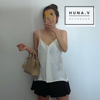 Áo lụa hai dây vạt xéo