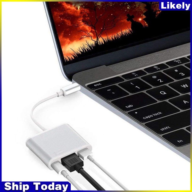 Bộ Chuyển Đổi USB Type C HDMI 4K Sang USB 3.0 Và 3.1 Cho Retina MacBook