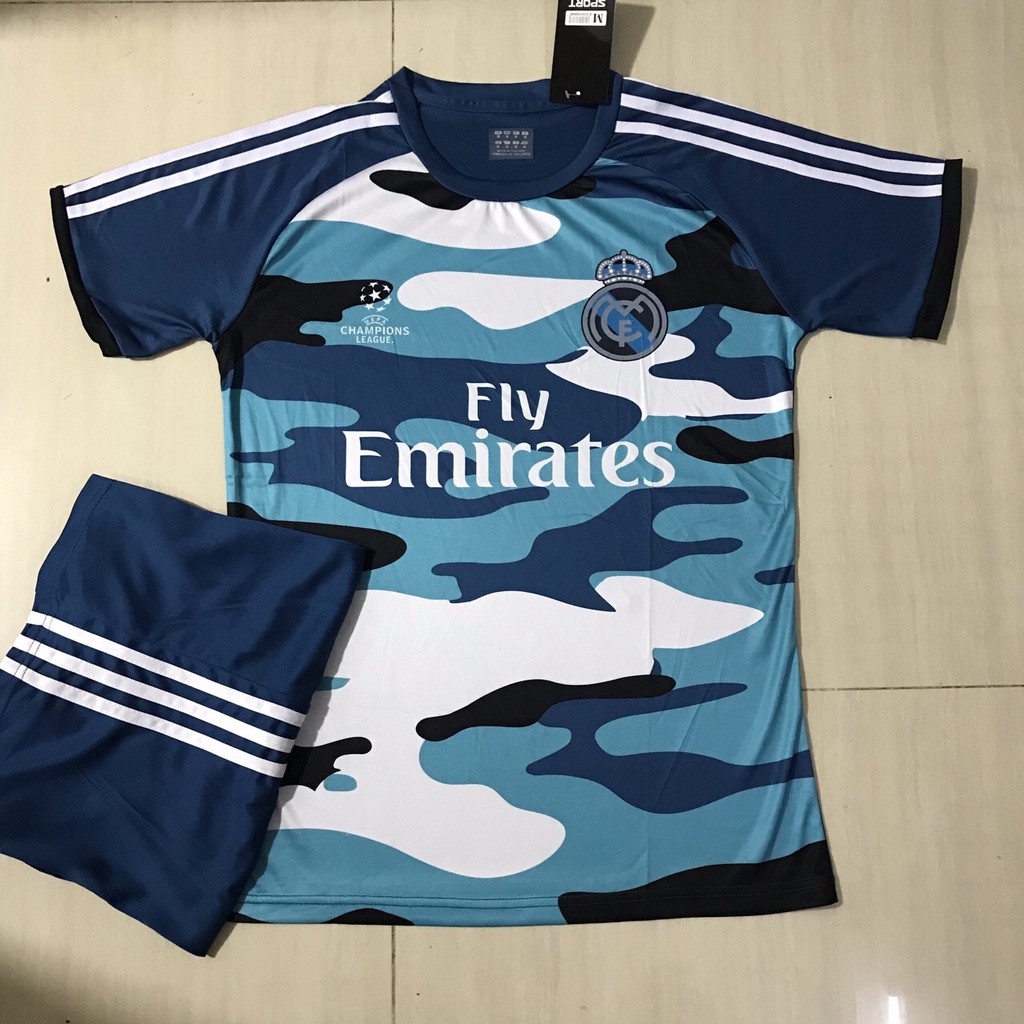 [RẺ VÔ ĐỊCH] Bộ Quần Áo Bóng Đá Real Mandrid Đẹp 2019 Mới Nhất Thun Lạnh Thái Lan Cực Chất - Màu Rằn Ri | BigBuy360 - bigbuy360.vn