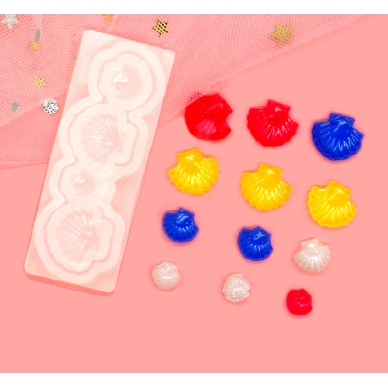 Sa Khuôn Silicon Làm Đồ Trang Sức Hình Vỏ Sò 3D