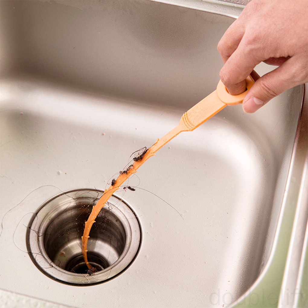 Dụng cụ vệ sinh ống thoát nước bồn rửa chén nhà bếp bằng nhựa màu sắc ngẫu nhiên