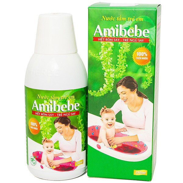 Amibebe - Nước tắm thảo dược cho trẻ sơ sinh và trẻ nhỏ chai 250ml - cvspharmacy