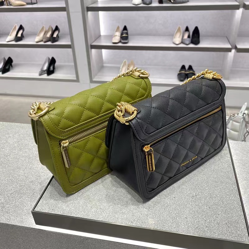 Túi Nữ CnK22 CK2-80151108 Túi Xách Đeo Vai Màu Gradient Đính Đá Phối Dây Xích Thời Trang Nữ Sành Điệu Màu