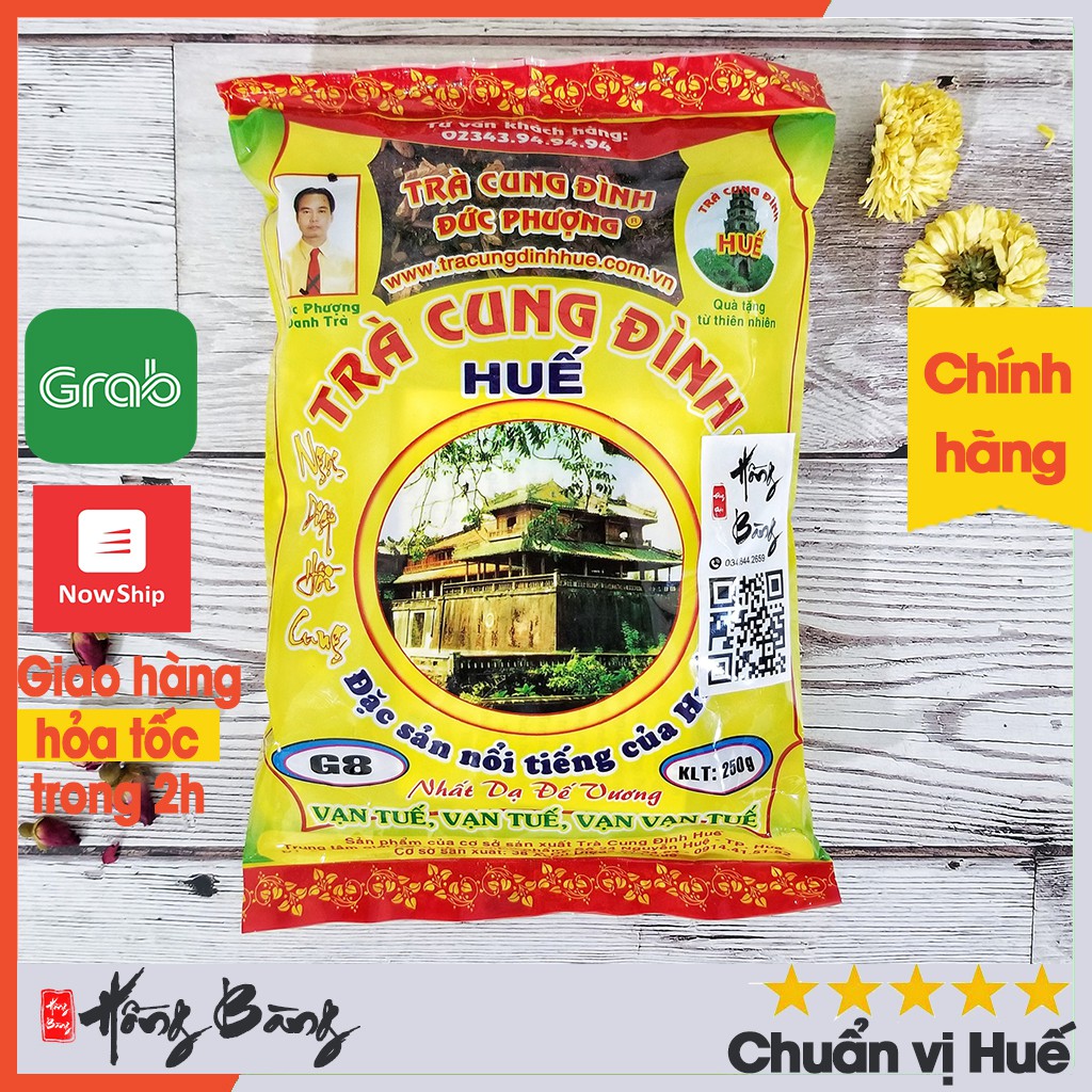 TRÀ CUNG ĐÌNH HUẾ gói 250G (trà cung đình loại 1 phân phối chính hãng, date dài hạn)