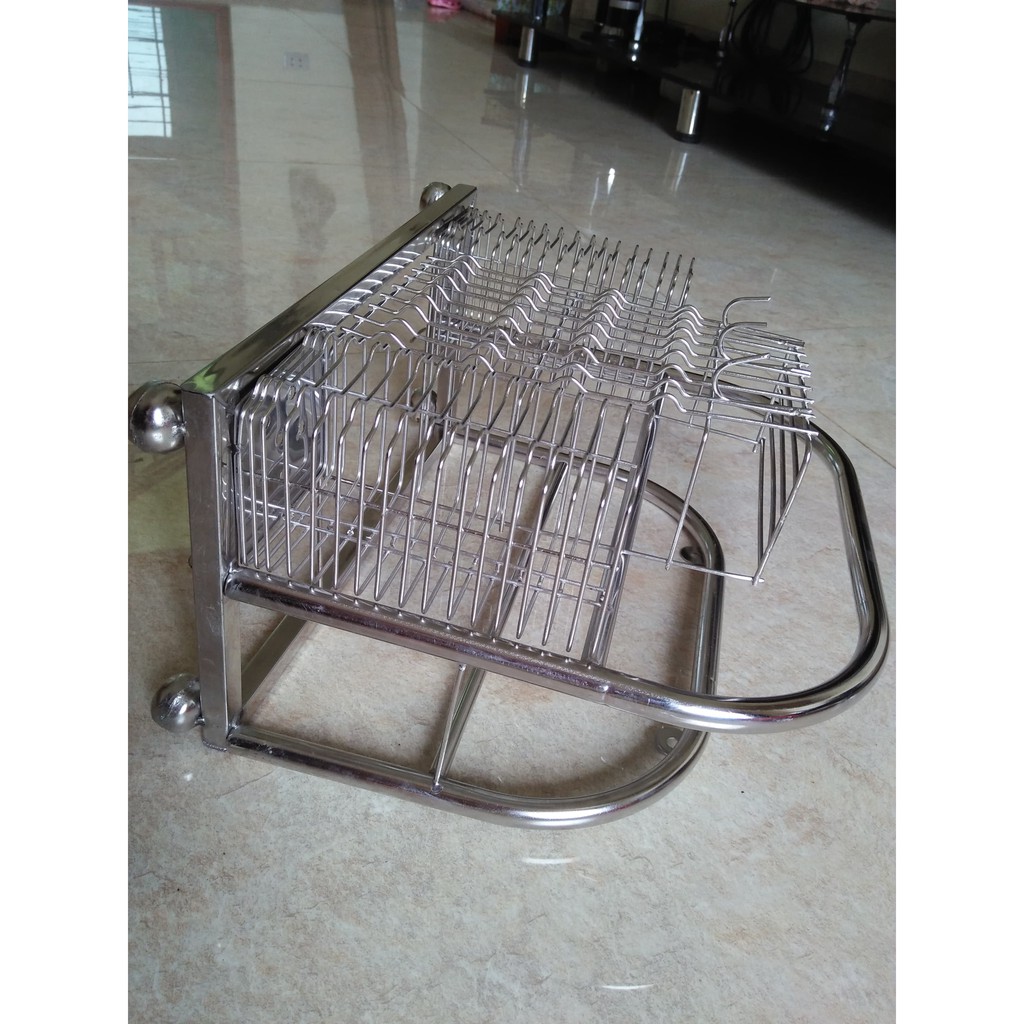Kệ để dao thớt kèm ống đũa inox có thể treo tường hoặc để bàn