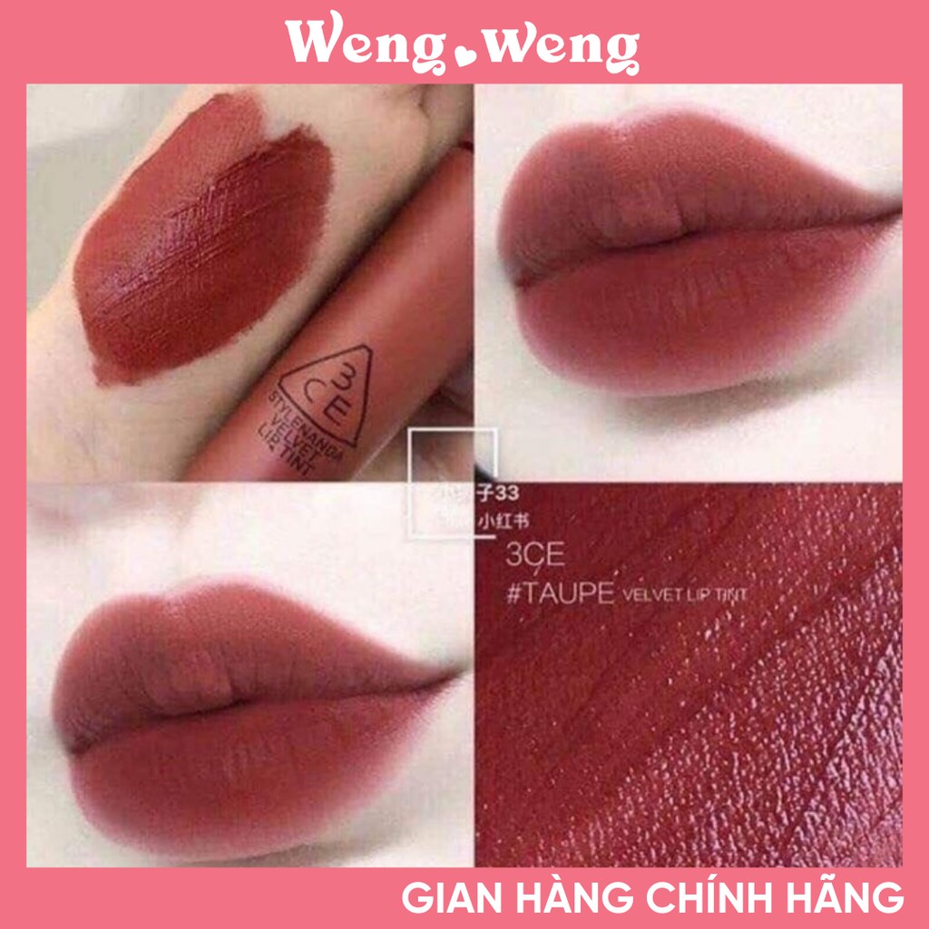 Son 3CE Velvet Lip Tint màu Taupe