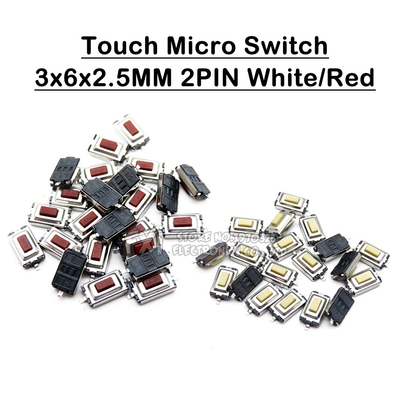 Set 100 Công Tắc Cảm Ứng Micro 3X6X2.5MM 3 * 6 * 2.5 SMD Chuyên Dụng