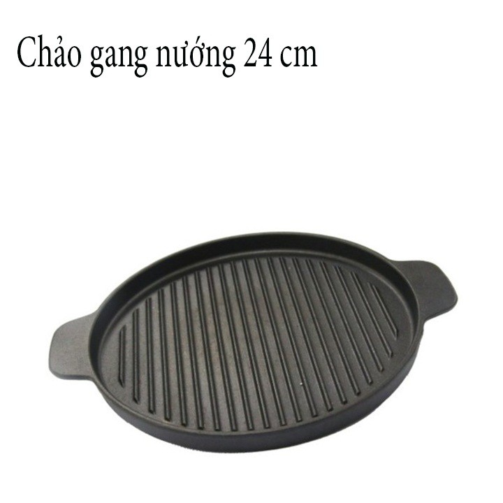 Chảo nướng gang bếp cồn chống dính 22 cm